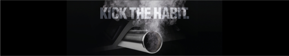 Kick the habit campaign smoking exhaust pipe image