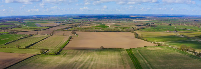 York Community Woodland site aerial photo