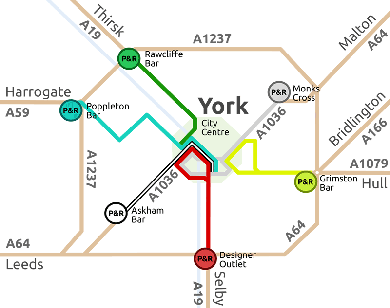 Park and ride routes
