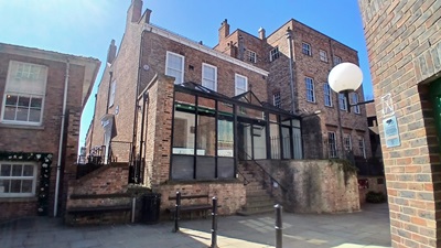 An exterior view of the front of 29 Castlegate