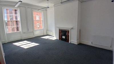 An interior view of a potential office of 29 Castlegate