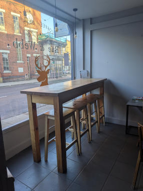 interior photo of 74 Gillygate showing the large front window looking onto Gillygate