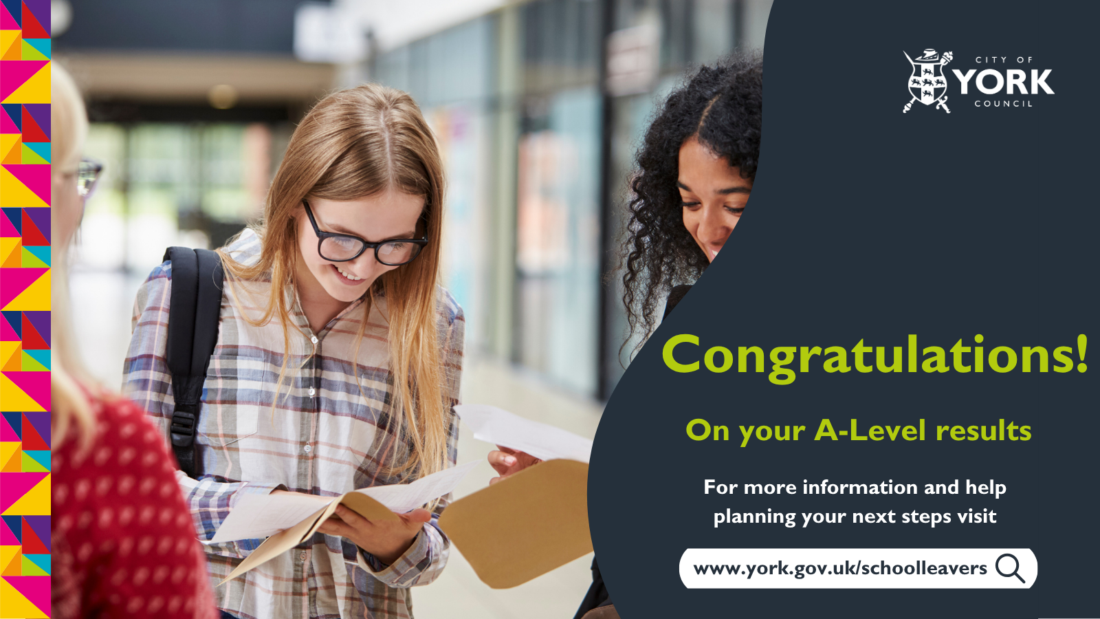 A Level students receive their results