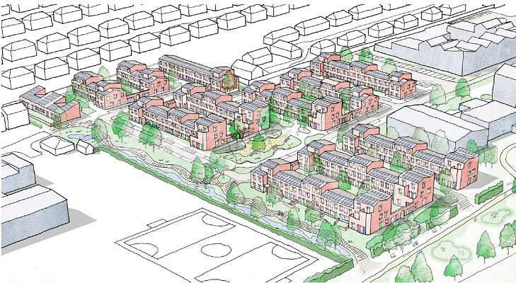 An artists impression of the final look of the proposed site