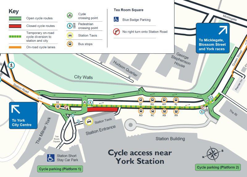 map showing changes for cycle access as of September 2026