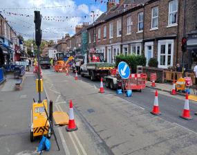Roadworks on Bishopthorpe Road