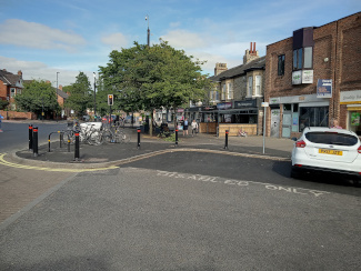 Acomb Front Street cycle racks after improvements