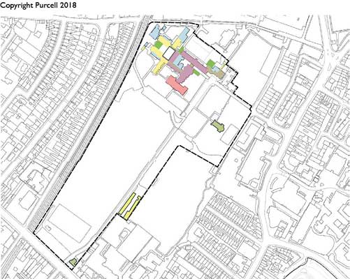 A diagram showing the potential change to the buildings of Bootham Park.