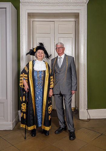 Lord Mayor, Councillor Margaret Wells, Lord Mayor’s Consort, Trevor Gant