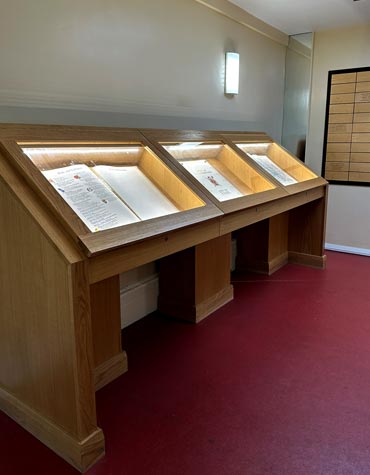 Books of Remembrance on display in the Chapel of Remembrance