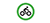 a bicycle symbol in a green circle indicating a cycle crossing point