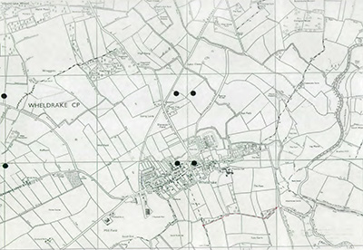 DMMO Register location map for 005: Susscarrs Lane to Lawn Closes.