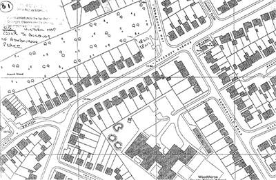 DMMO Register location map for 022: Acomb Wood.