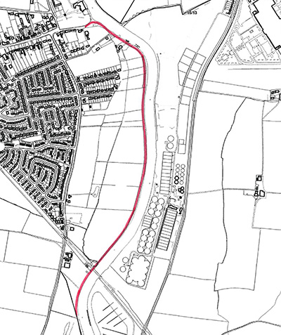 DMMO Register location map for 023: Chantry Lane to Acaster Malbis FP3.