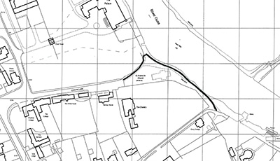 DMMO Register location map for 026: Chantry Lane to Ferry Lane Bishopthorpe.