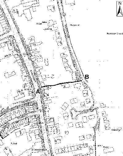 DMMO Register location map for 027: Chapel Alley.