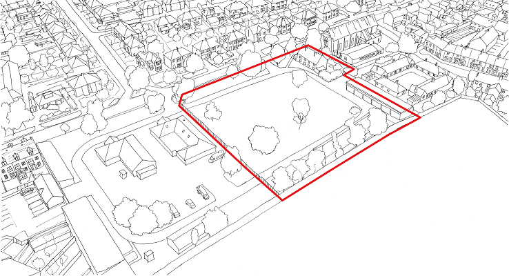 A site outline of the Duncombe Barracks site