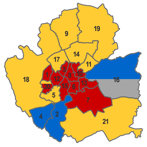 Map of election results
