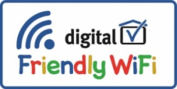 Digital Friendly WiFi logo, the safe certification standard for public WiFi.
