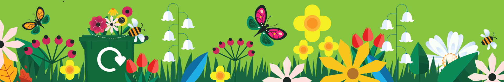 Garden waste homepage garden illustration