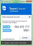 This screen-grab illustrates what kind of login details you will see once you have installed the Team Viewer software.