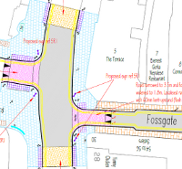 Detail from map of Fossgate improvement proposals.