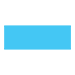 a light blue horizontal line indicating pedestrian route