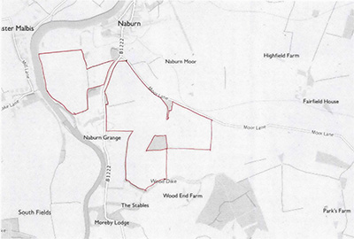 Section 31(6) Deposit Register location map for 001: Land at Naburn