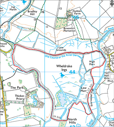 Section 31(6) Deposit Register location map for 003: Wheldrake Ings