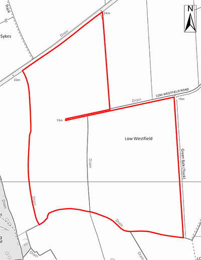 Section 31(6) Deposit Register location map for 005: Land adjoining Low Westfield Road, Copmanthorpe