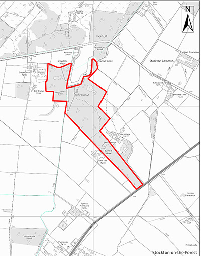 Section 31(6) Deposit Register location map for 006: Land at Stockton Hermitage, Malton Road, York