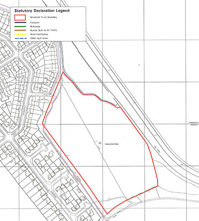 Section 31(6) Deposit Register location map for 014: Knavesmire Wood