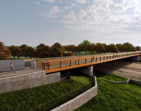 An artists impression of what the new bridge will look like