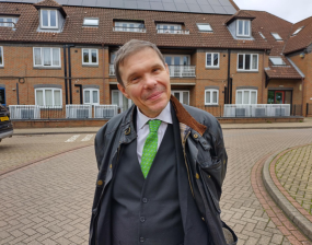 Cllr Pavlovic at council housing