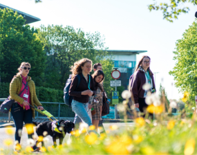 Image of young people walking