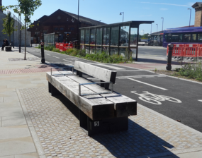 Image of cycle lanes at York Station