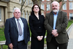 Group photo of Mr Tom Toole, Ms Angharad Davies and Mr Laurence Waterhouse.