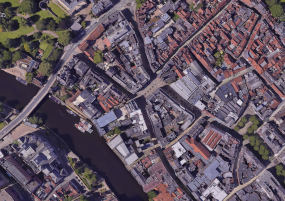 York Guildhall Restaurant birds eye view map