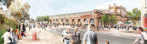Artist's impression of the new York Station front.