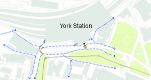 This map shows the locations of the proposed pedestrian access areas.