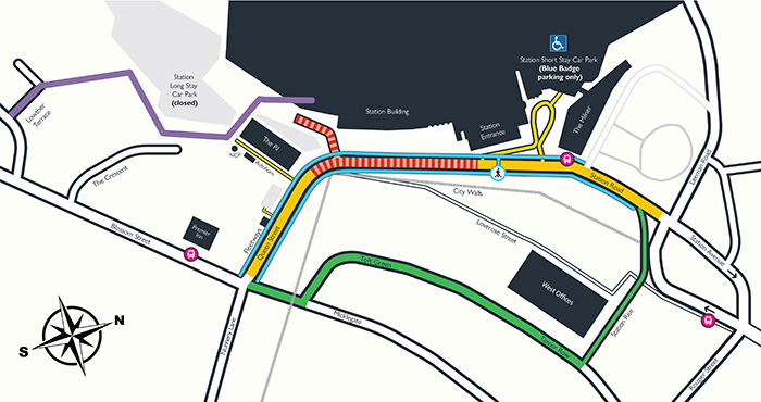York Station Gateway pedestrian access map