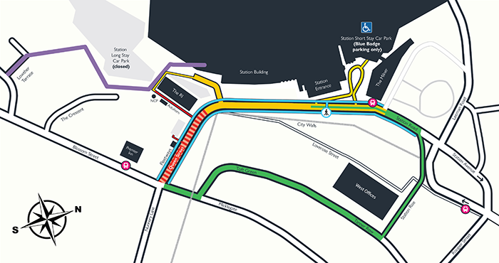 York Station Gateway pedestrian access map